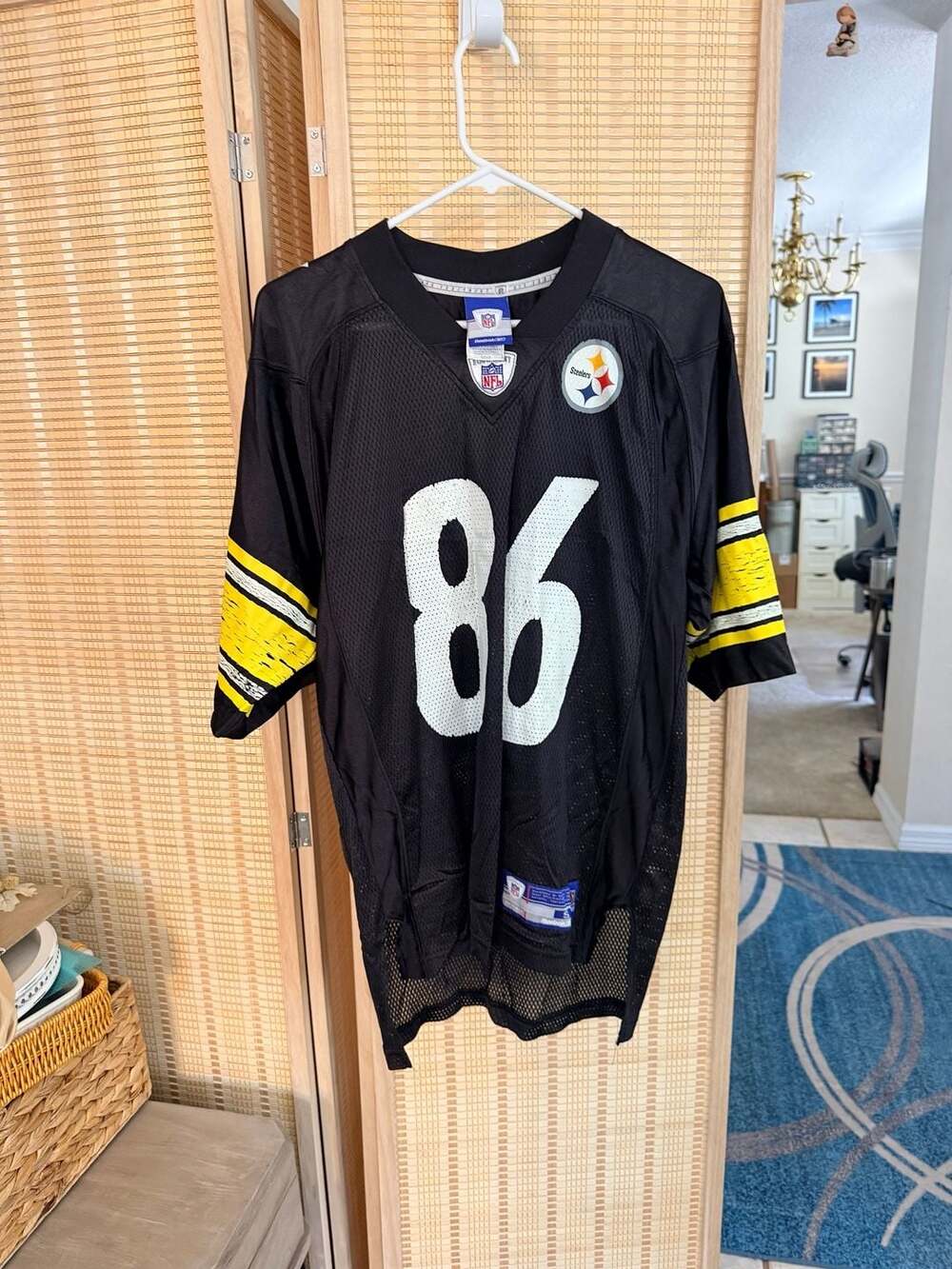 Reebok Pittsburgh Steelers Hines Ward #86 Black NFL Football Jersey Size Small